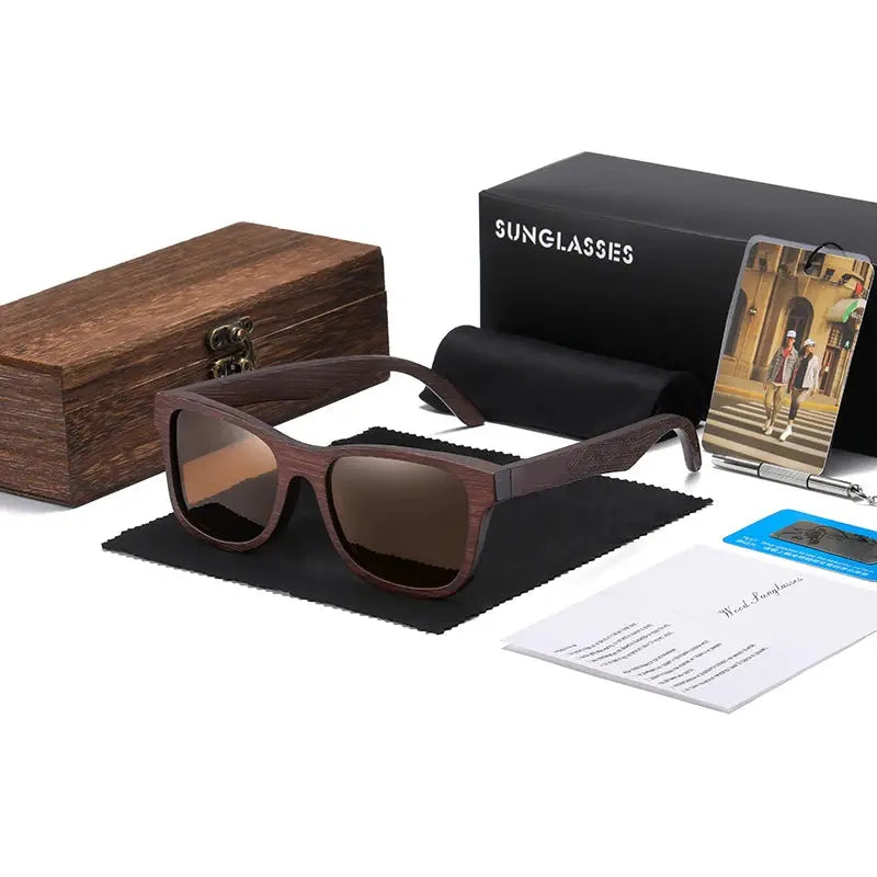 GM Natural Bamboo Wooden Sunglasse MAWIS