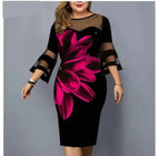 Robe Patchword Mesh Femme 5XL MAWIS