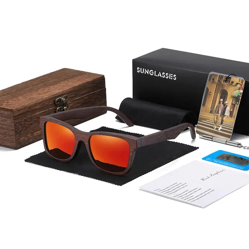 GM Natural Bamboo Wooden Sunglasse MAWIS
