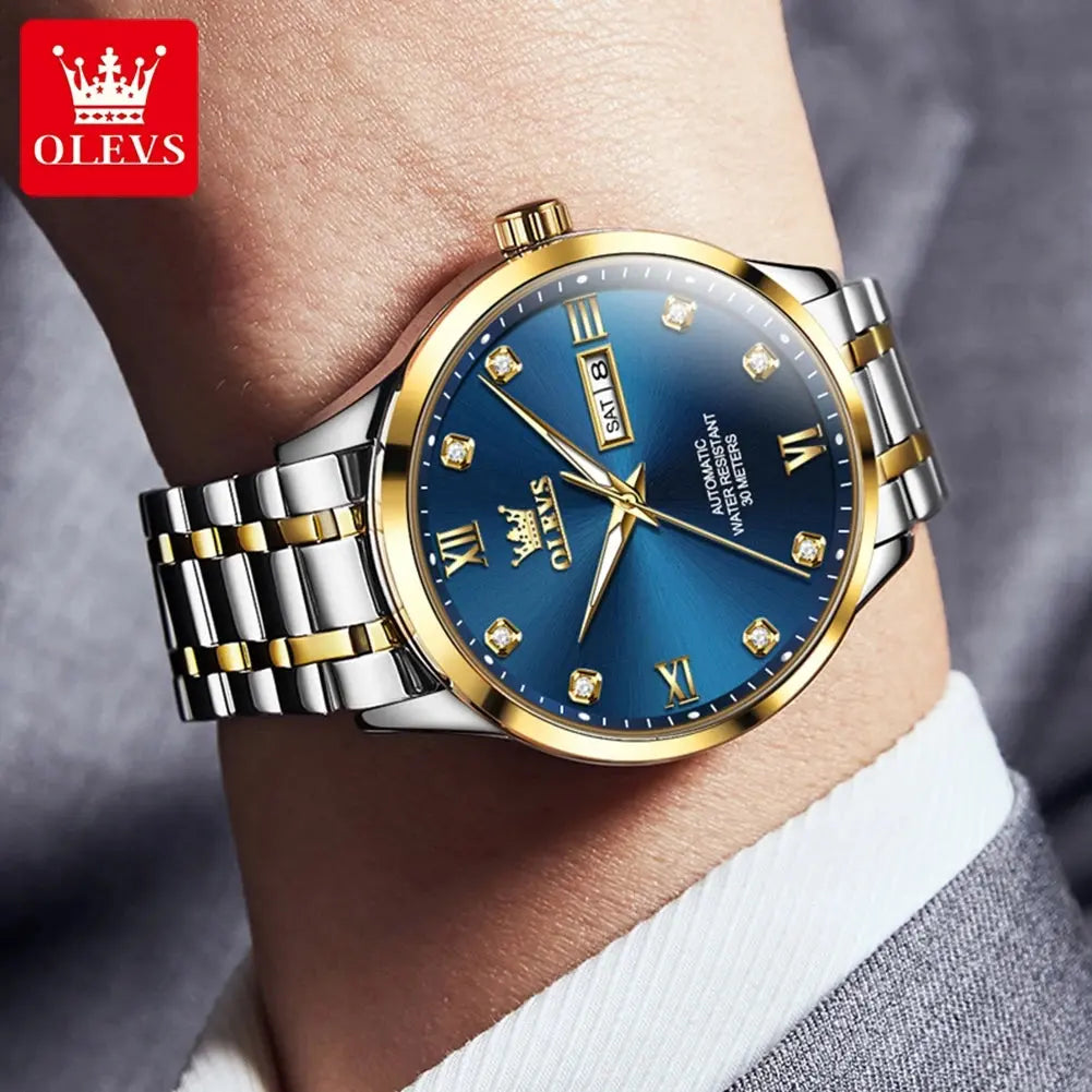 Montre automatique homme luxe OLEVS 9946 diamant étanche MAWIS