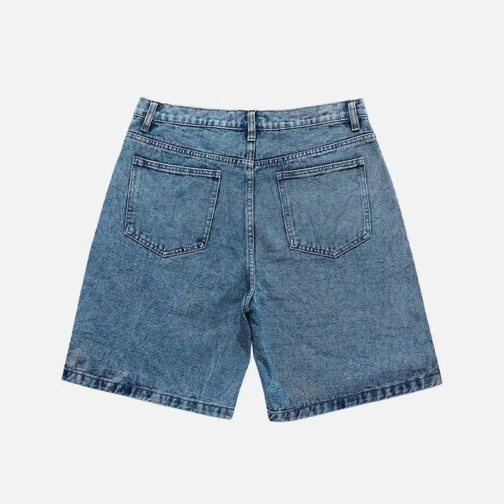 Star Patchwork Denim Shorts Retro Women MAWIS