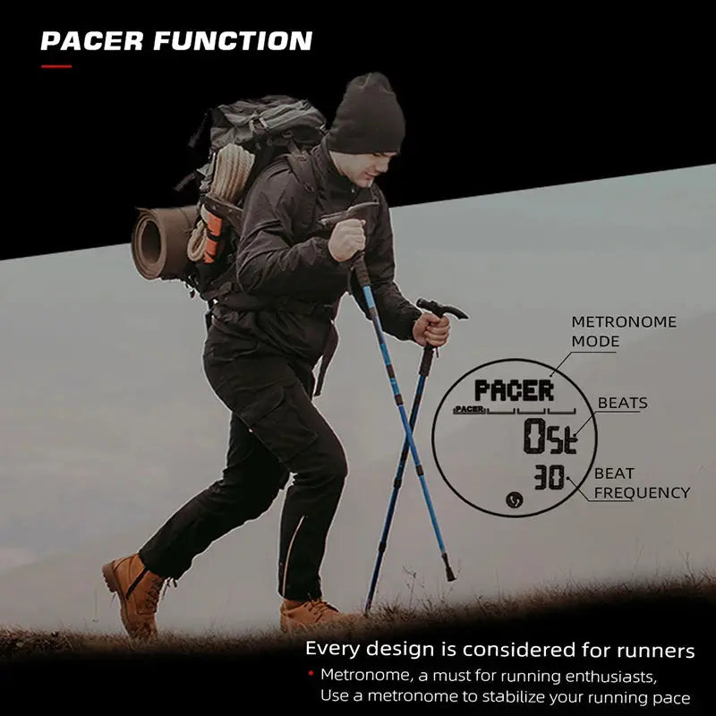Waterproof digital sports watch with nylon strap MAWIS