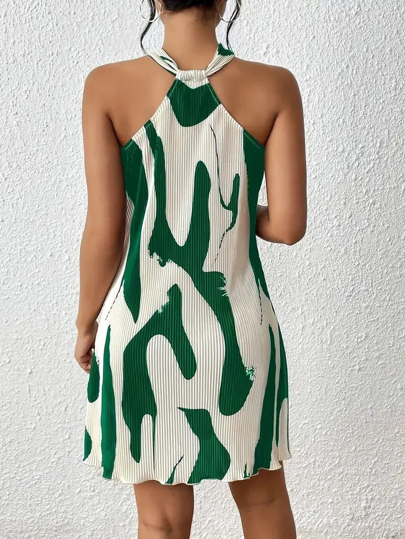 Robe imprimée épaules nues lacets femme MAWIS