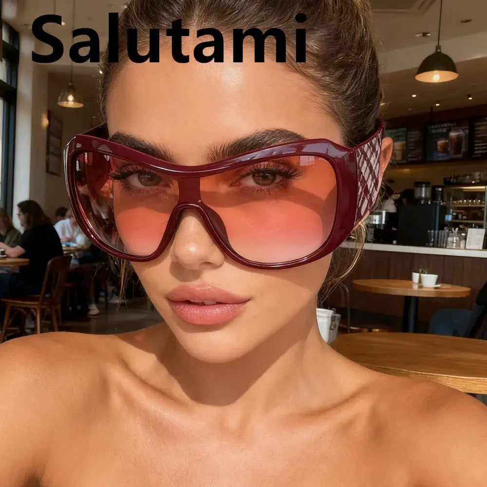 one piece oversized Y2K sunglasses for women MAWIS
