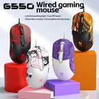 2026 Wired Gaming Mouse Cute Personalized Anti Slip Sticker 6-Key Office Mouse Suitable For Desktop And Laptop Computers NEW HOT MAWIS