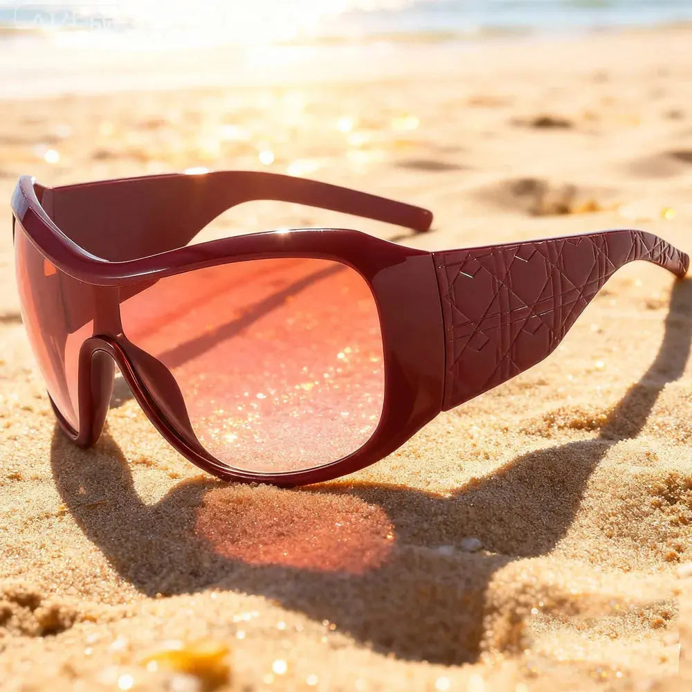 one piece oversized Y2K sunglasses for women MAWIS
