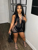 Transparent Lace Short Dress MAWIS