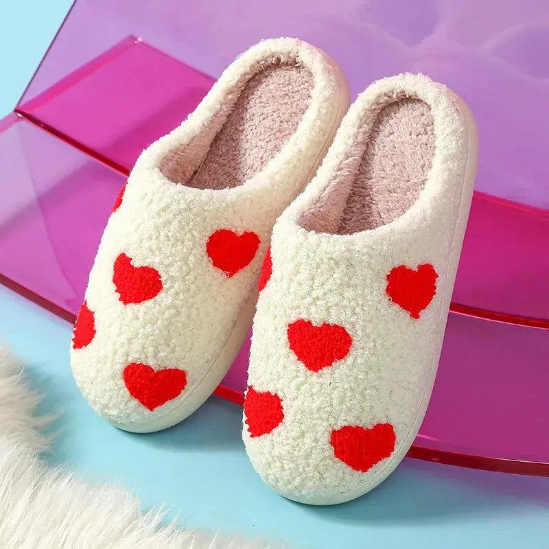 Ladies Soft Sole Slippers Winter Warm Anti-Slip Home Slippers Comfortable Poop Texture for Women - MAWIS