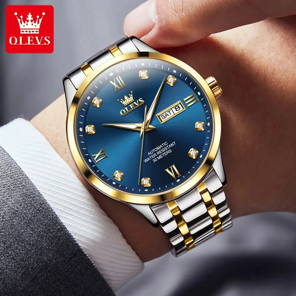 Montre automatique homme luxe OLEVS 9946 diamant étanche MAWIS