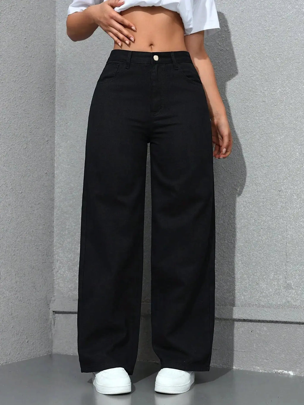 Retro Loose Wide Leg Jeans Fashion Women MAWIS