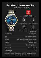 Montre automatique homme luxe OLEVS 9946 diamant étanche MAWIS