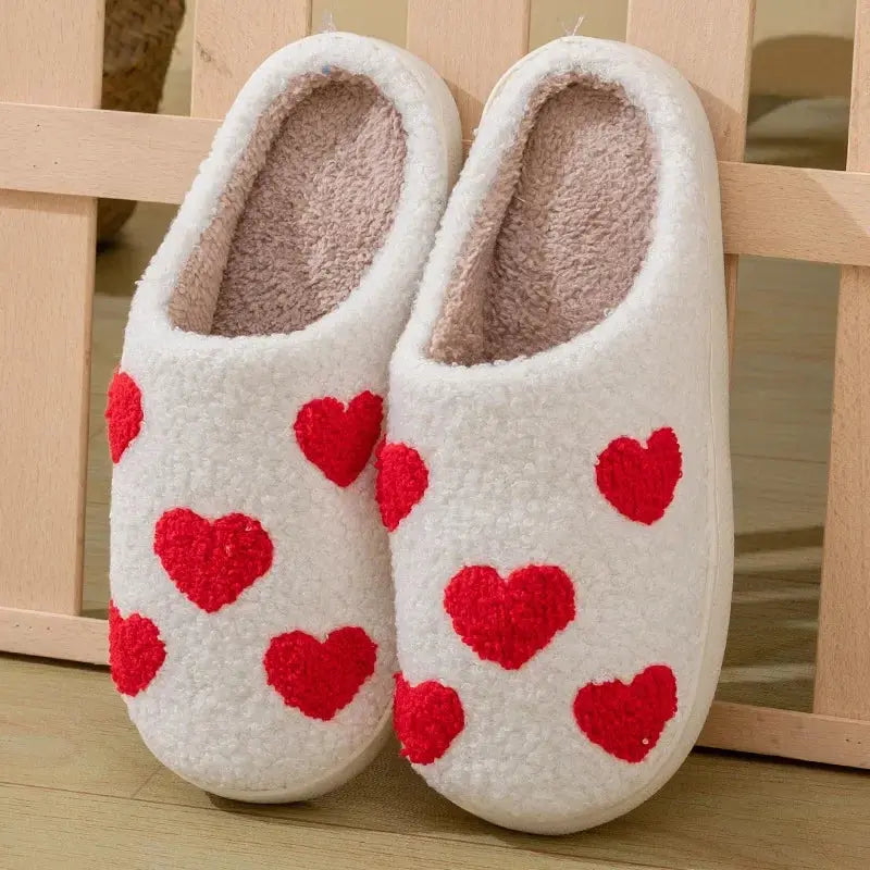 Ladies Soft Sole Slippers Winter Warm Anti-Slip Home Slippers Comfortable Poop Texture for Women - MAWIS