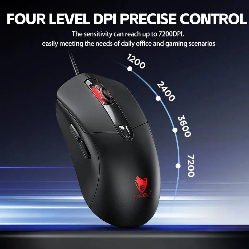 2026 Wired Gaming Mouse Cute Personalized Anti Slip Sticker 6-Key Office Mouse Suitable For Desktop And Laptop Computers NEW HOT MAWIS