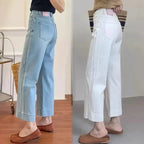Blue Straight Leg Jeans Women's MAWIS