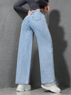 Retro Loose Wide Leg Jeans Fashion Women MAWIS