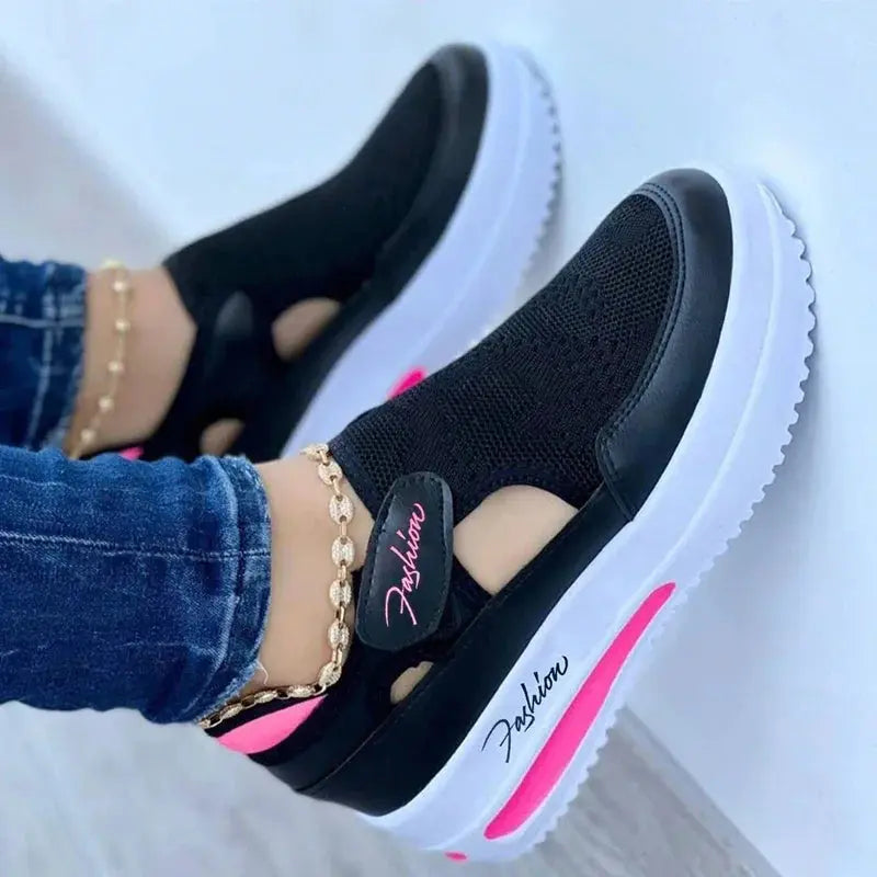 Sneakers Women Shoes Woman Tennis Shoes Canvas Shoe Female Casual Shoes Ladies Sport Shoes Platform Sneaker Hollow Out Shoes - MAWIS