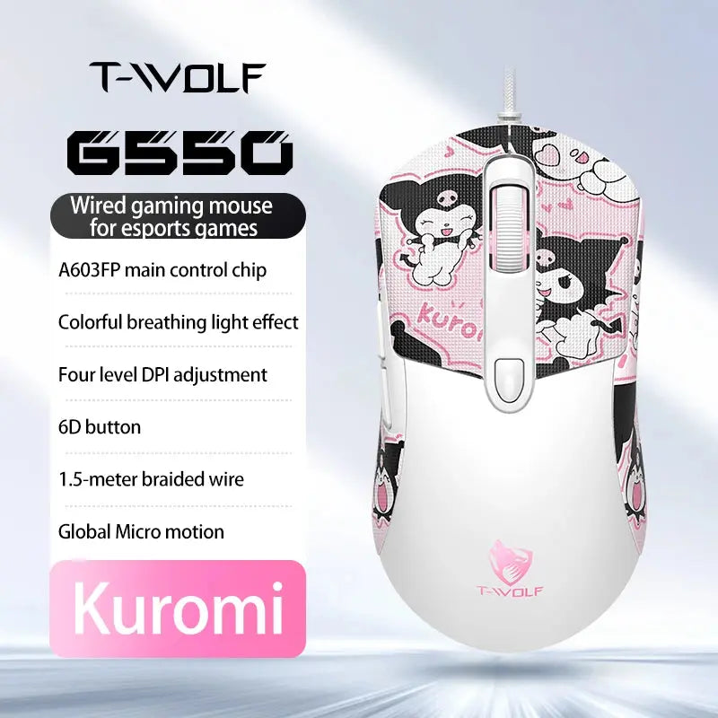 2026 Wired Gaming Mouse Cute Personalized Anti Slip Sticker 6-Key Office Mouse Suitable For Desktop And Laptop Computers NEW HOT MAWIS