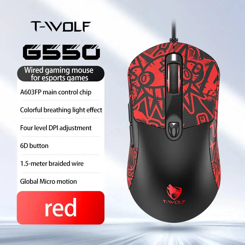 2026 Wired Gaming Mouse Cute Personalized Anti Slip Sticker 6-Key Office Mouse Suitable For Desktop And Laptop Computers NEW HOT MAWIS