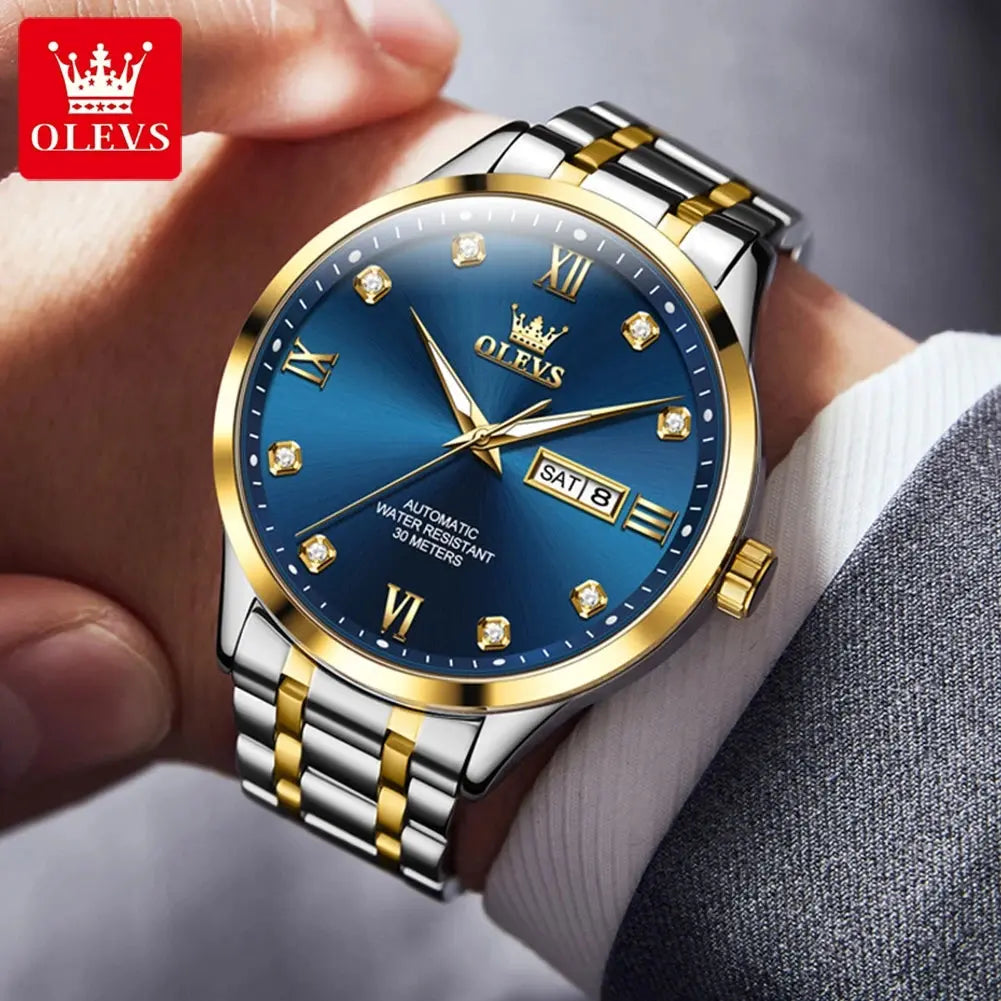 Montre automatique homme luxe OLEVS 9946 diamant étanche MAWIS