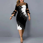 Robe Patchword Mesh Femme 5XL MAWIS