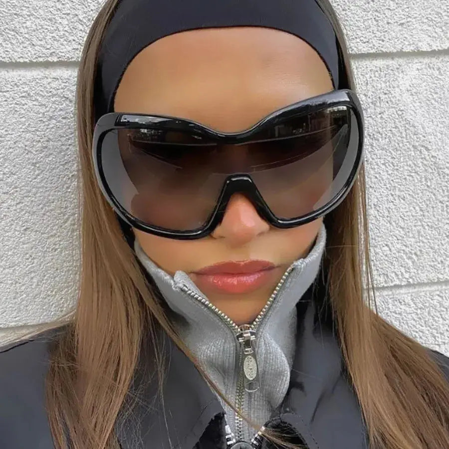 one piece oversized Y2K sunglasses for women MAWIS