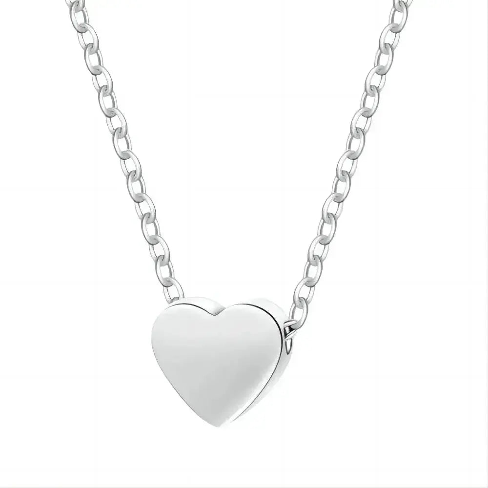 Collier cœur minimaliste doré acier inoxydable zircon MAWIS