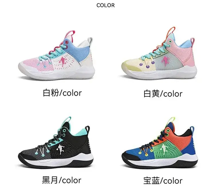 NEW Basketball Shoes For Kids Sneakers Non-Slip Cushion Boys Basketball Sneakers Sports Shoes Comfortable Children's Sneakers MAWIS