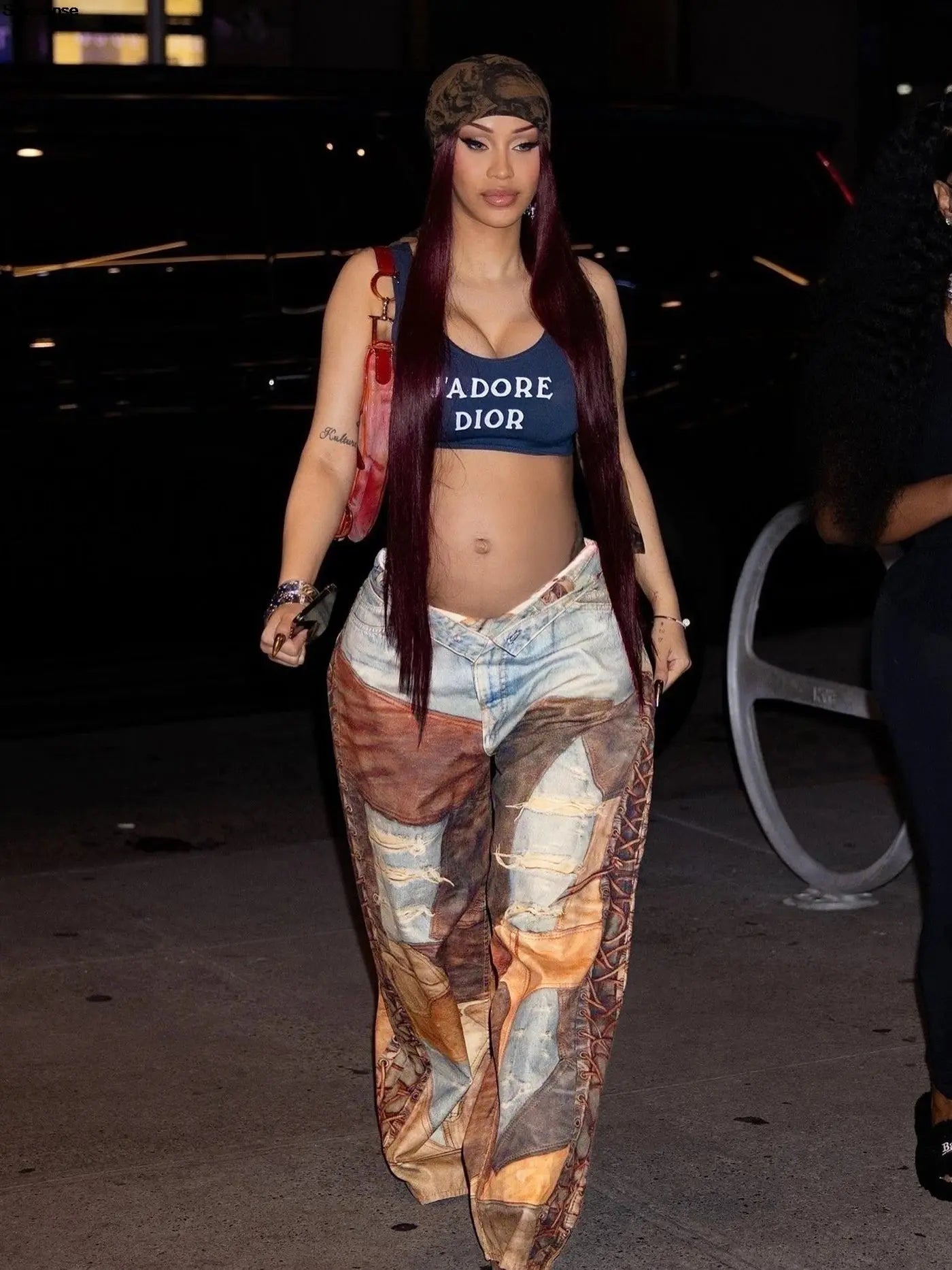 Women Print Jeans 2025 Loose Wide Leg MAWIS