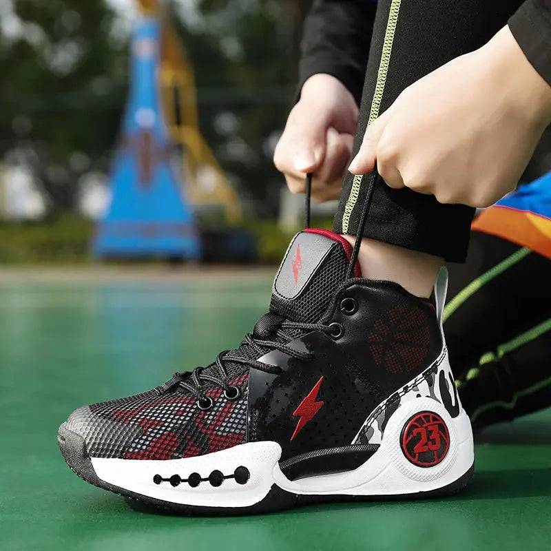 New Men's Basketball Shoes Spring Autumn Running Sports Breathable Mesh Anti-slip Wear-resistant Quality Sneaker for Adults Kids MAWIS
