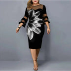 Robe Patchword Mesh Femme 5XL MAWIS