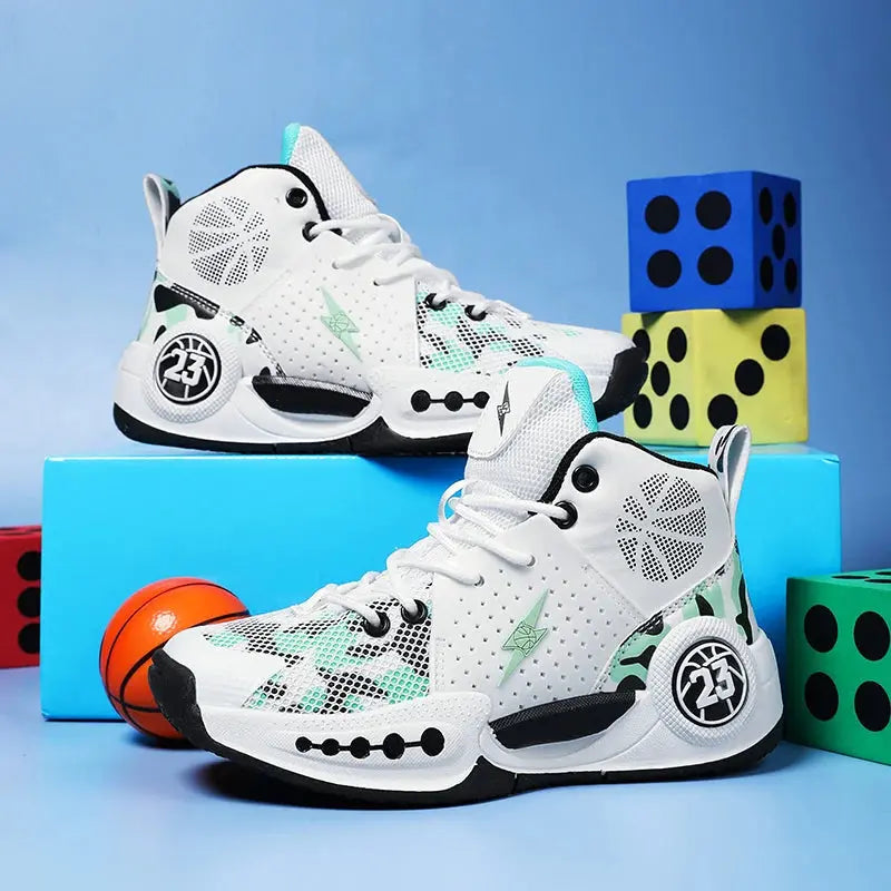 New Men's Basketball Shoes Spring Autumn Running Sports Breathable Mesh Anti-slip Wear-resistant Quality Sneaker for Adults Kids MAWIS