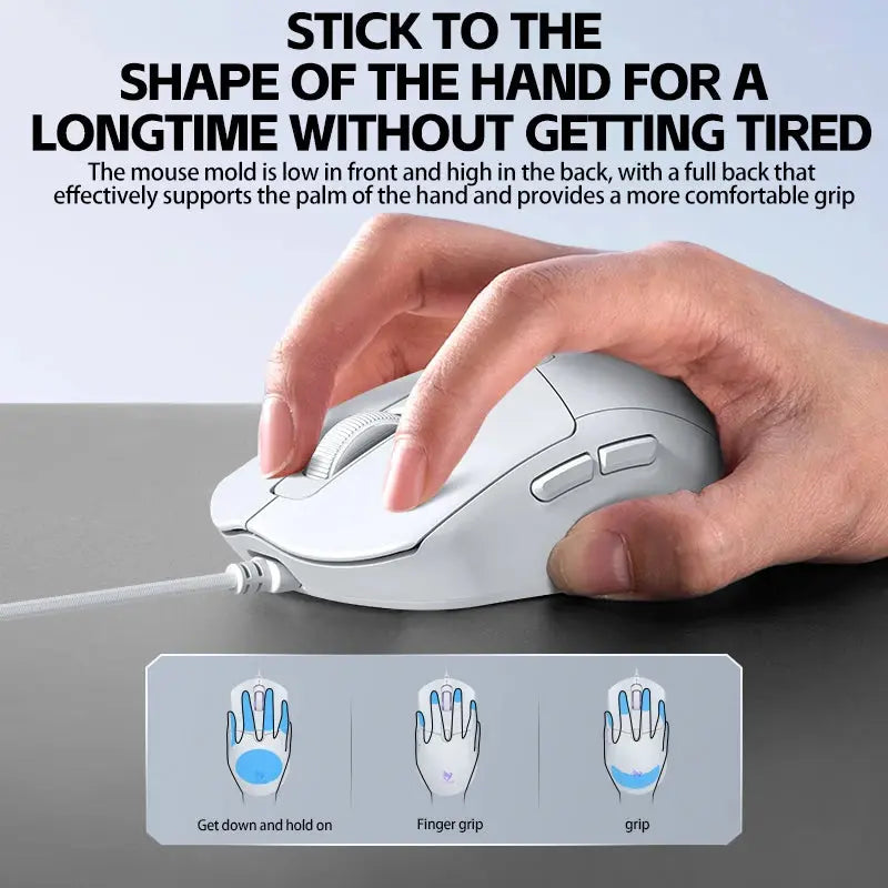 2026 Wired Gaming Mouse Cute Personalized Anti Slip Sticker 6-Key Office Mouse Suitable For Desktop And Laptop Computers NEW HOT MAWIS