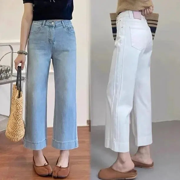 Blue Straight Leg Jeans Women's MAWIS