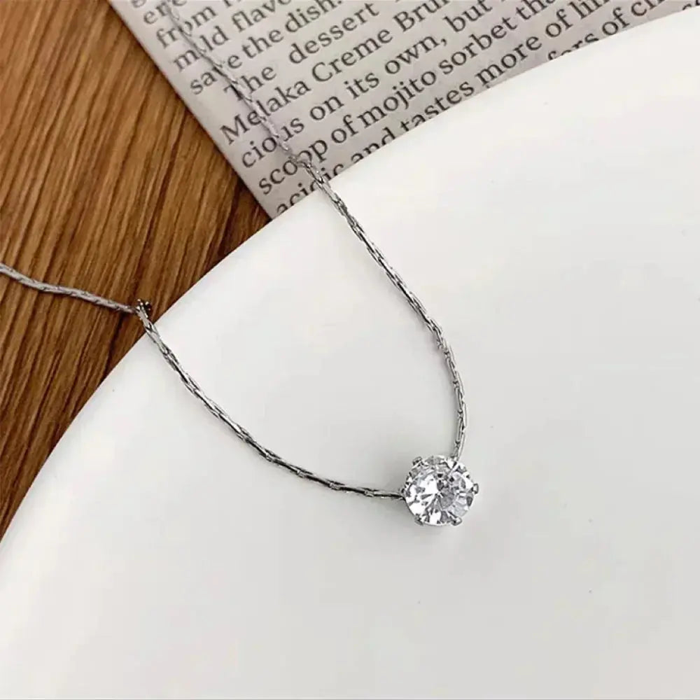 Collier cœur minimaliste doré acier inoxydable zircon MAWIS
