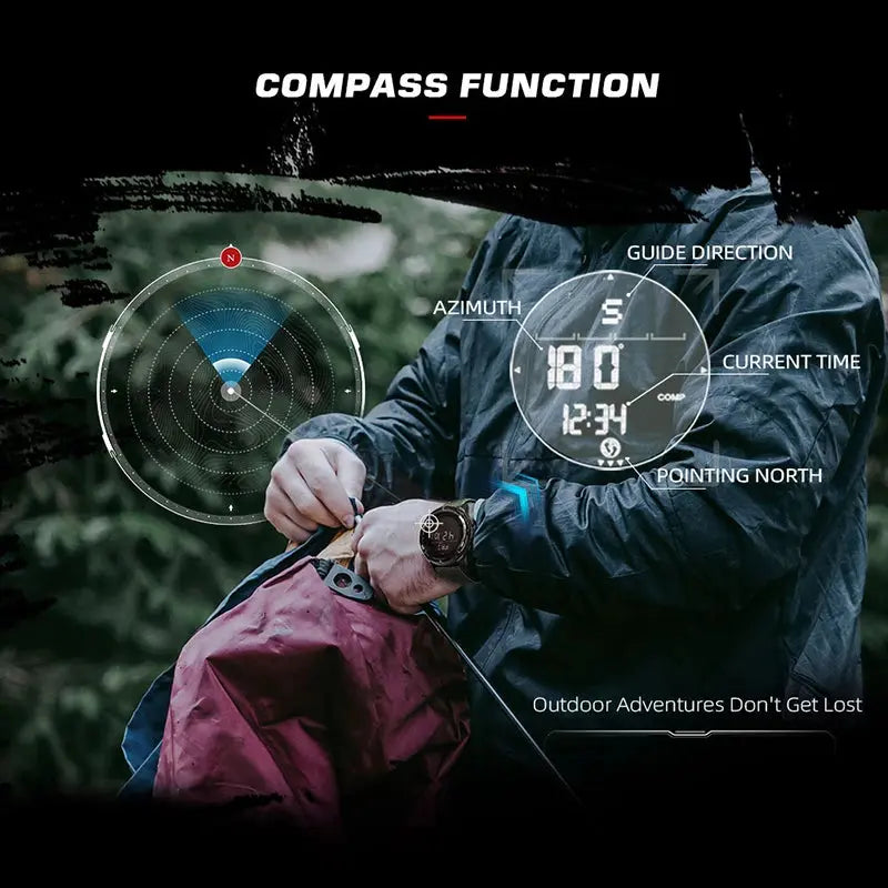 Waterproof digital sports watch with nylon strap MAWIS