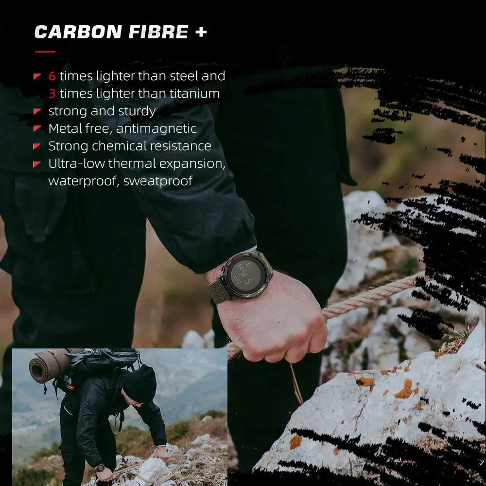 Waterproof digital sports watch with nylon strap MAWIS