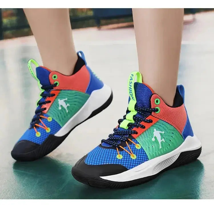 NEW Basketball Shoes For Kids Sneakers Non-Slip Cushion Boys Basketball Sneakers Sports Shoes Comfortable Children's Sneakers MAWIS