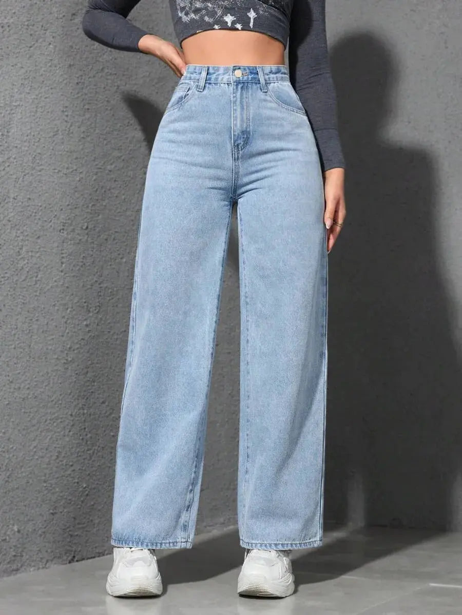 Retro Loose Wide Leg Jeans Fashion Women MAWIS