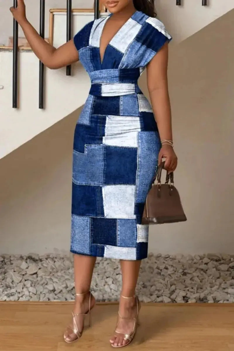 Women Print Dress Sexy MAWIS