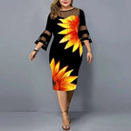 Robe Patchword Mesh Femme 5XL MAWIS