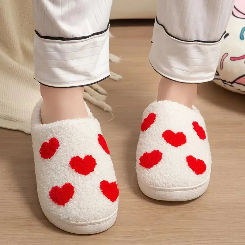 Ladies Soft Sole Slippers Winter Warm Anti-Slip Home Slippers Comfortable Poop Texture for Women - MAWIS